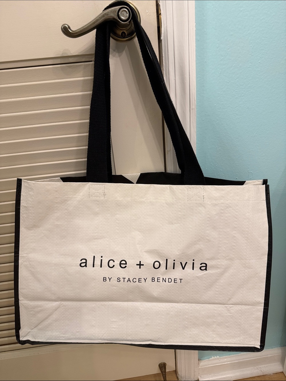 Alice + Olivia by Stacey Bendet Stace Face Reusable Shopping Bag Tote - Picture 3 of 3